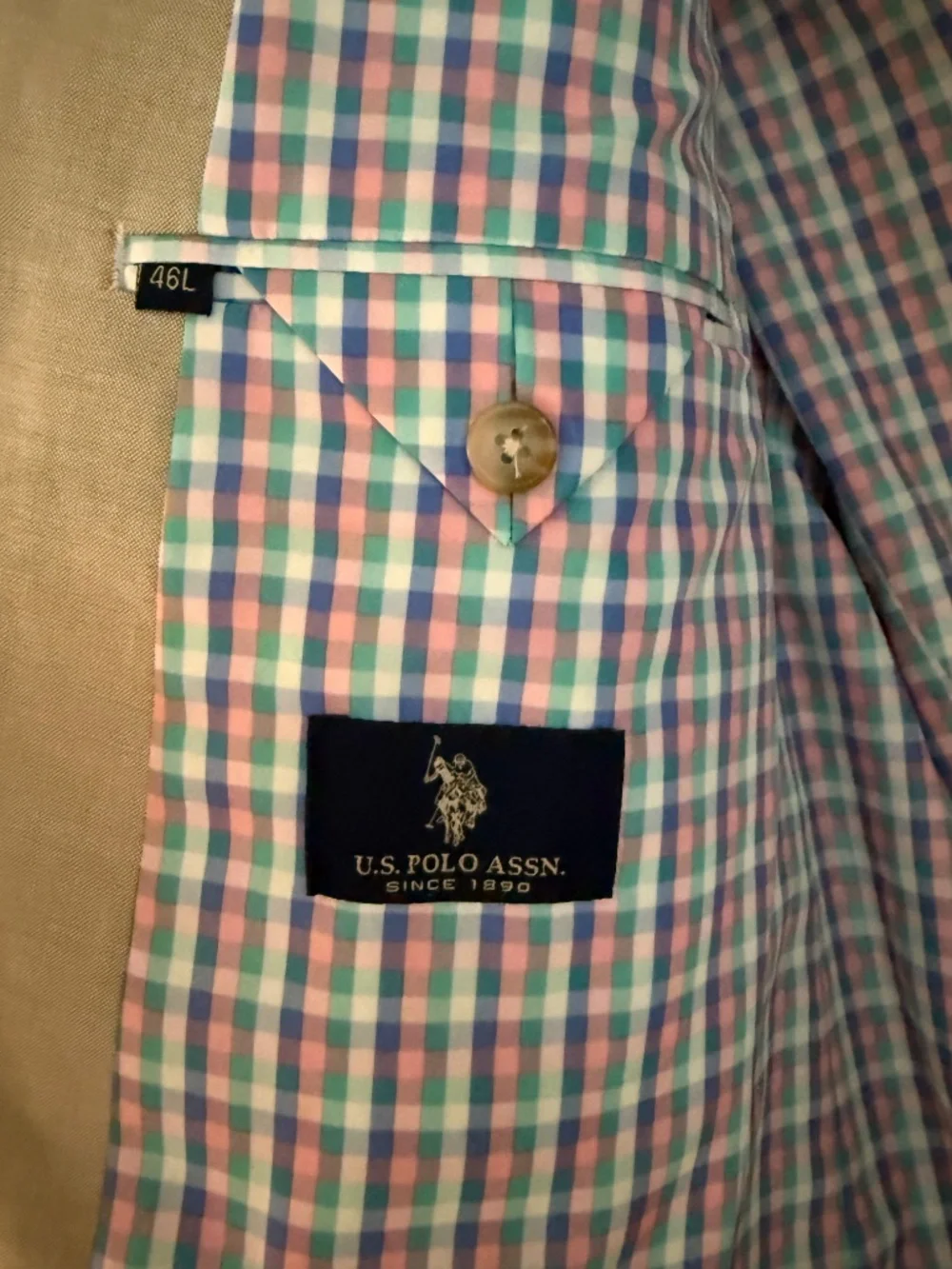 NWT US Polo Association Men's Khaki Blazer